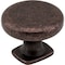 Jeffrey Alexander 1-3/8" Diameter Distressed Oil Rubbed Bronze Belcastel 1 Cabinet Knob MO6303DMAC - alternate 1